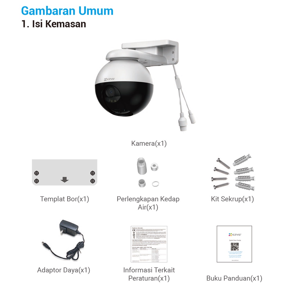 Jual EZVIZ C8W PRO 5MP PANTILT AUDIO OUTDOOR CAMERA FREE MICROSD 256GB ...