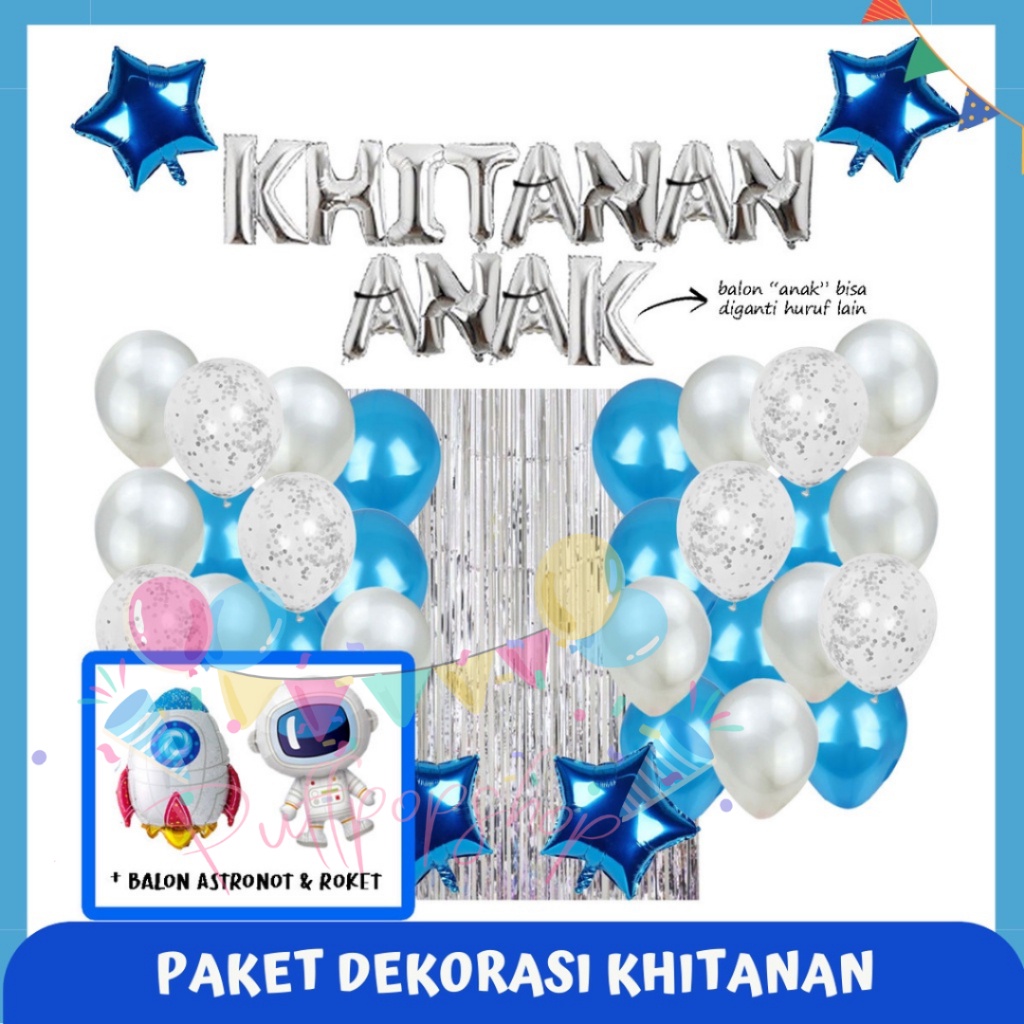 Jual Paket Dekorasi Tasyakuran Khitanan Anak Karakter Shopee Indonesia