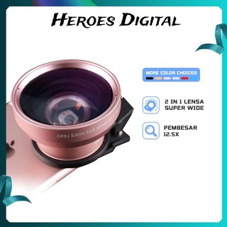 Jual Lensa Kamera Hp 0.45X Dengan Klip Untuk Handphone 2 In 1 Lensa ...