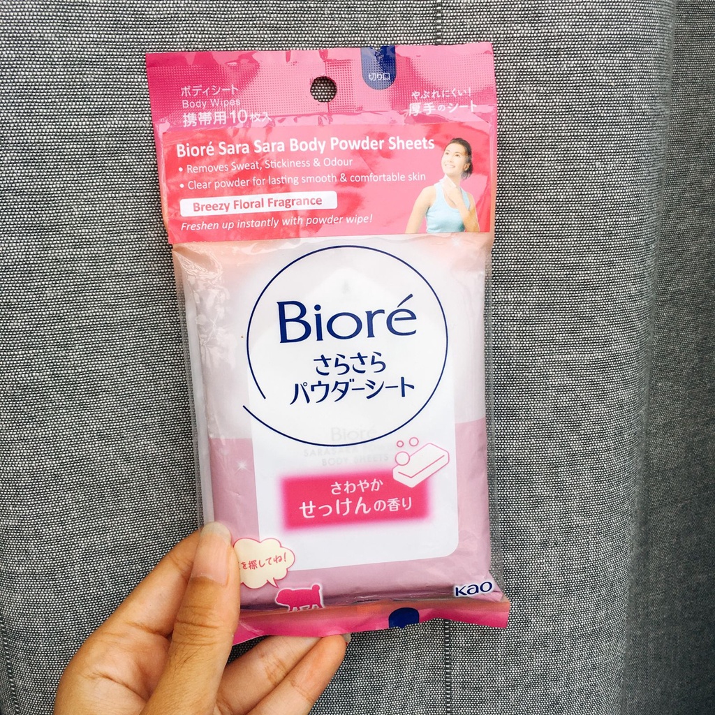 Jual Biore Refreshing Body Powder Sheet 10's TISSUE BADAN | Shopee ...