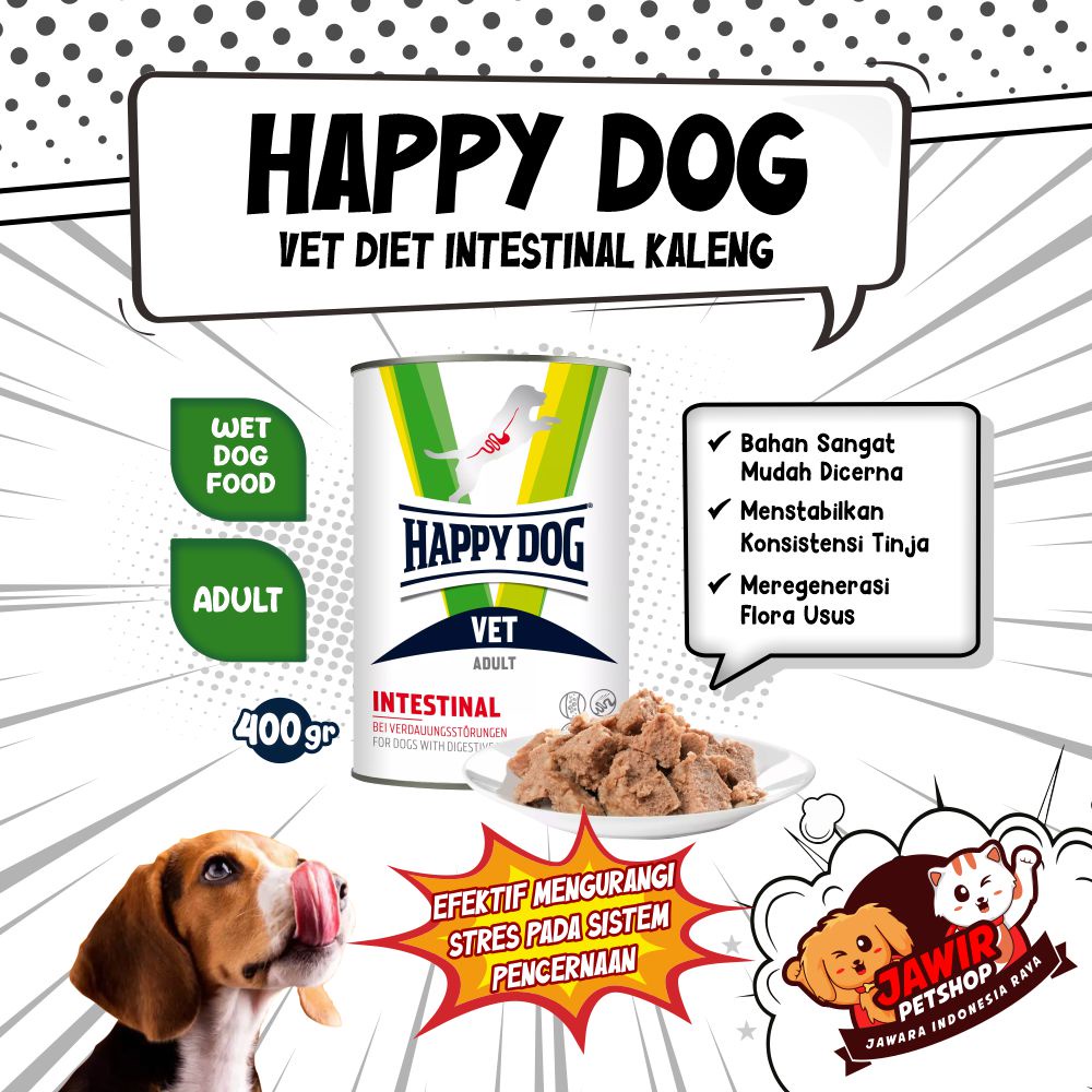 Jual Happy Dog VET INTESTINAL hd 400gr WET food kaleng makanan anjing ...