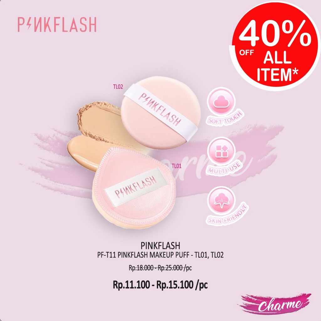 Jual (READY & ORI) Pinkflash Pink Flash Make-Up Sponge Puff Makeup ...