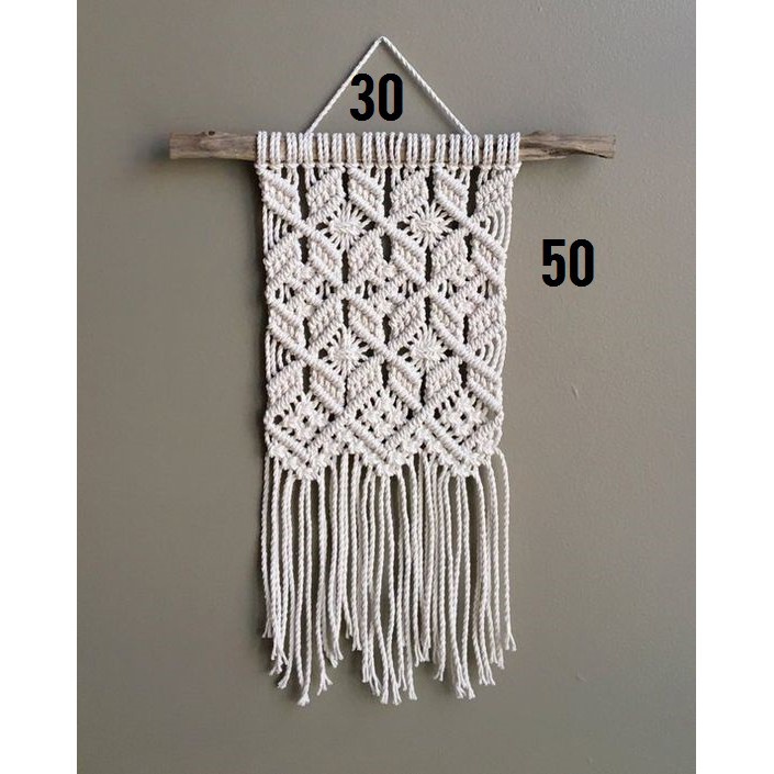 Jual TERLARIS macrame wall hanging/ makrame hiasan dinding 75GH ...