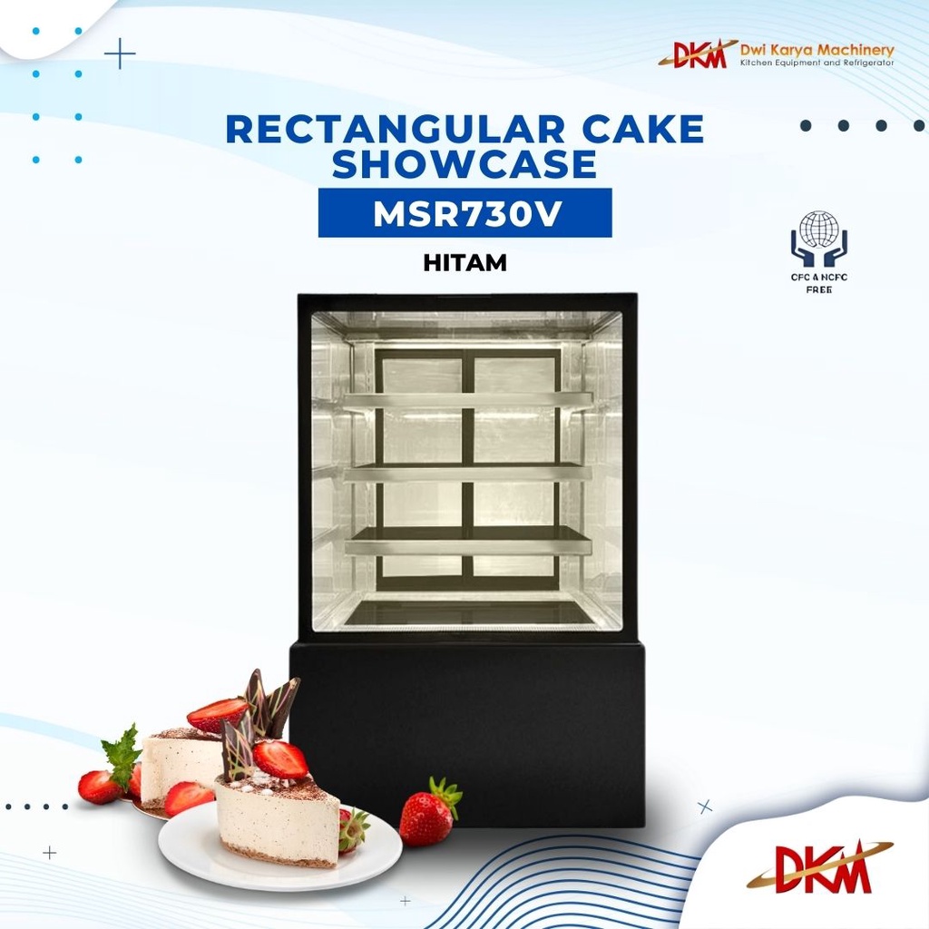 Jual GEA RECTANGULAR CAKE SHOWCASE 320L (BLACK) / MSR730V | Shopee ...