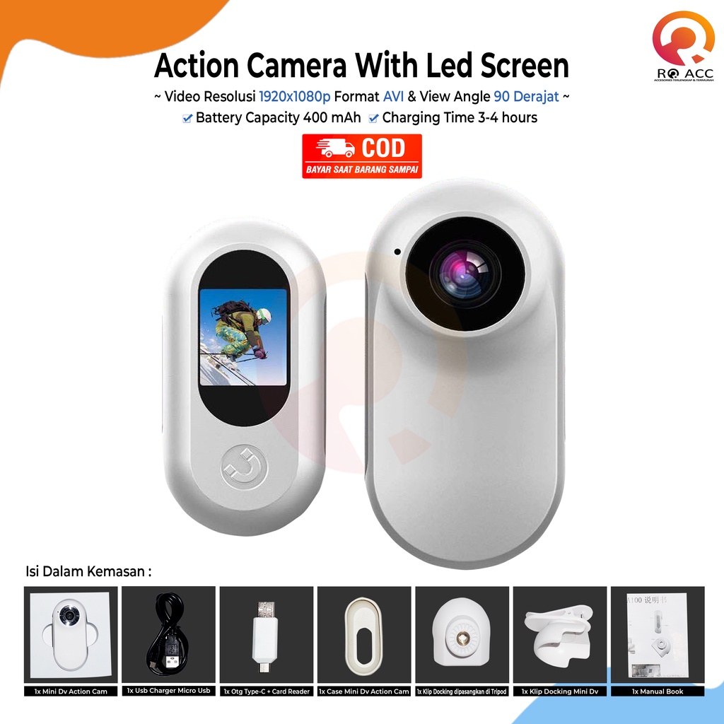 Jual [RO ACC] NVN-AC1 THUMB ACTION CAMERA LIVE RECORDING CAMERA ACTION ...