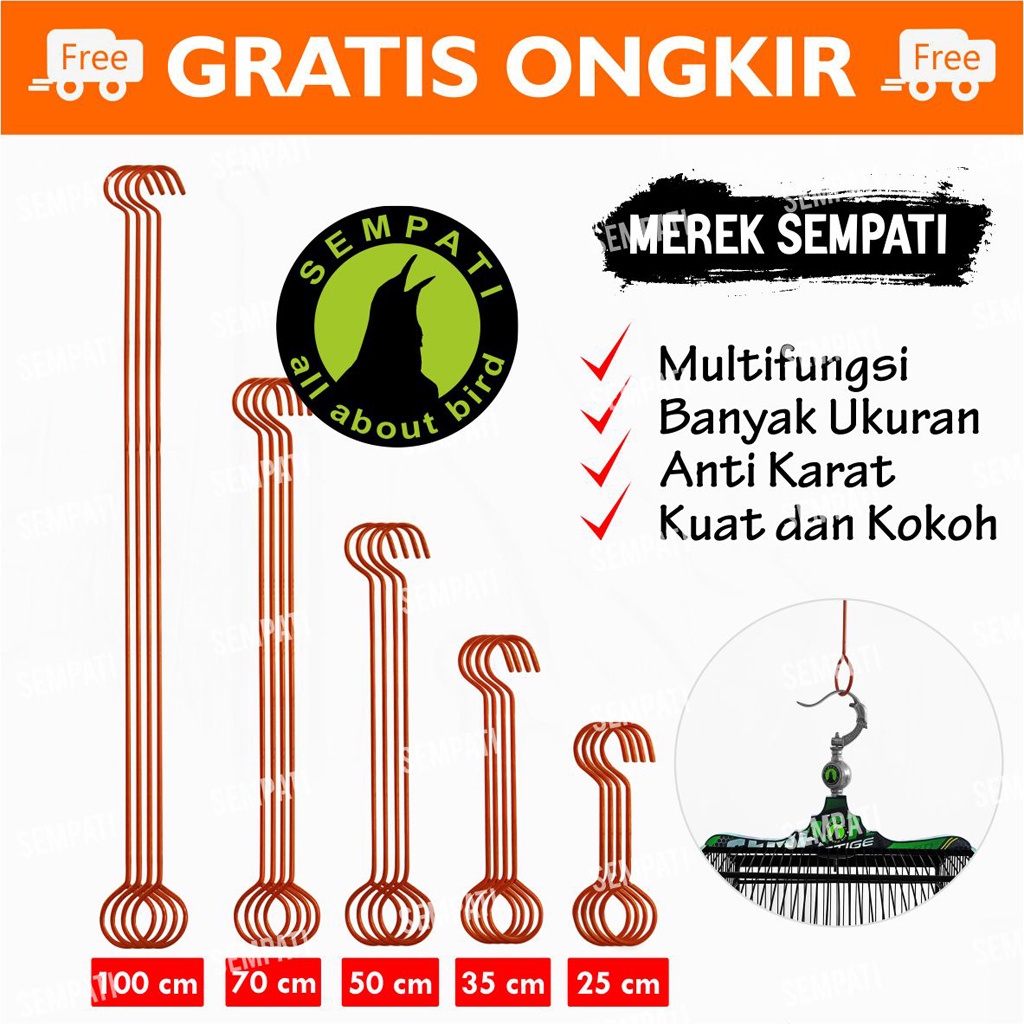 Jual Gantungan Pot Bunga Tanaman Hias Dan Gantungan Sangkar Burung Kawat Besi O Sempati