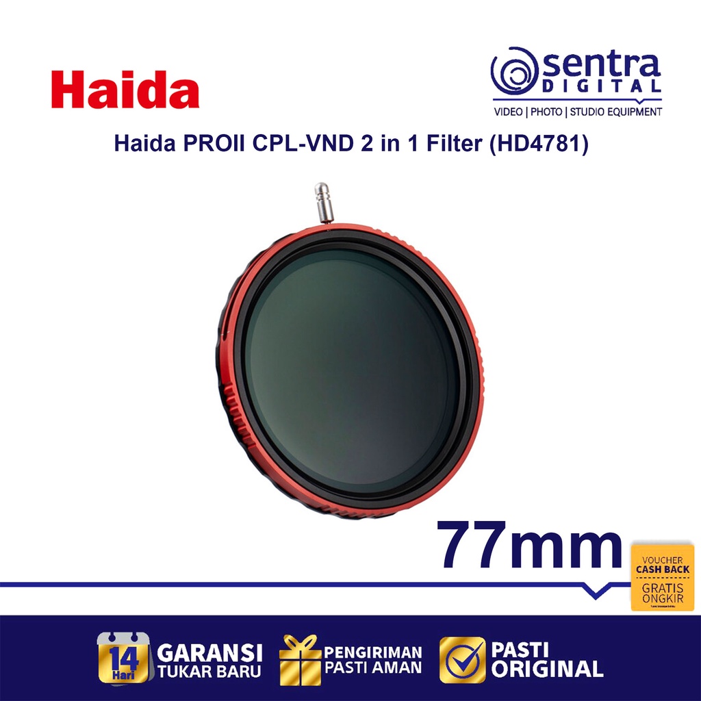 Filtro Haida PROII CPL+VND 2 In 1 67mm – Polarizzatore E Densità Variabile 3-7 Stop Per Reflex
