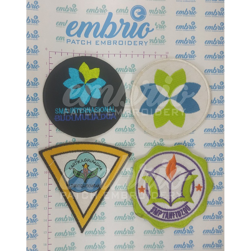 Jual Bordir Emblem Logo Sekolah Bordir Emblem Bordir Atribut Sekolah