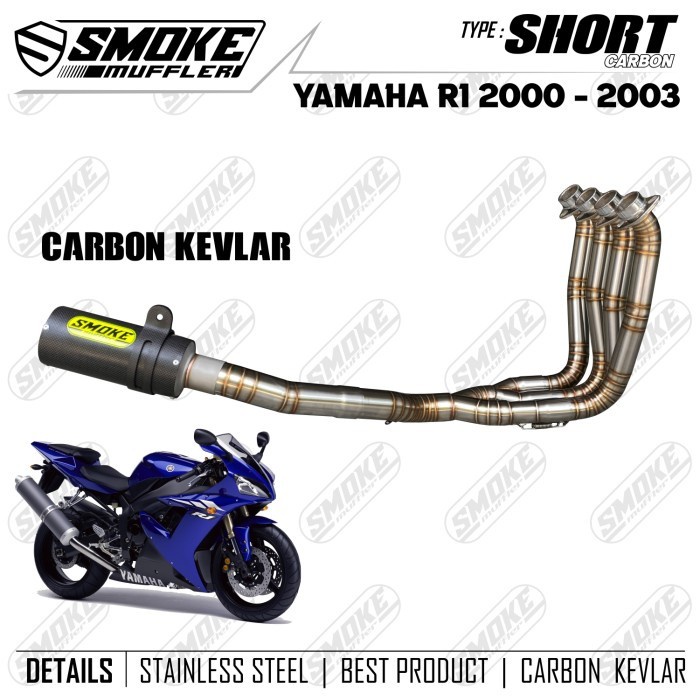 Jual Knalpot Yamaha R1 2000-2003 Full System Type Short Carbon | Shopee ...