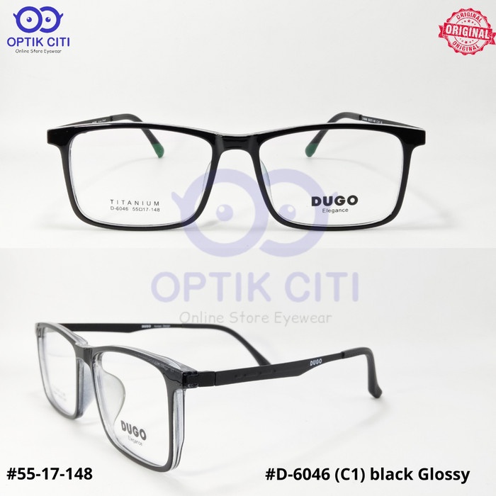Jual Frame Kacamata Pria Wanita Dugo D-6046 Kotak Ringan Original ...