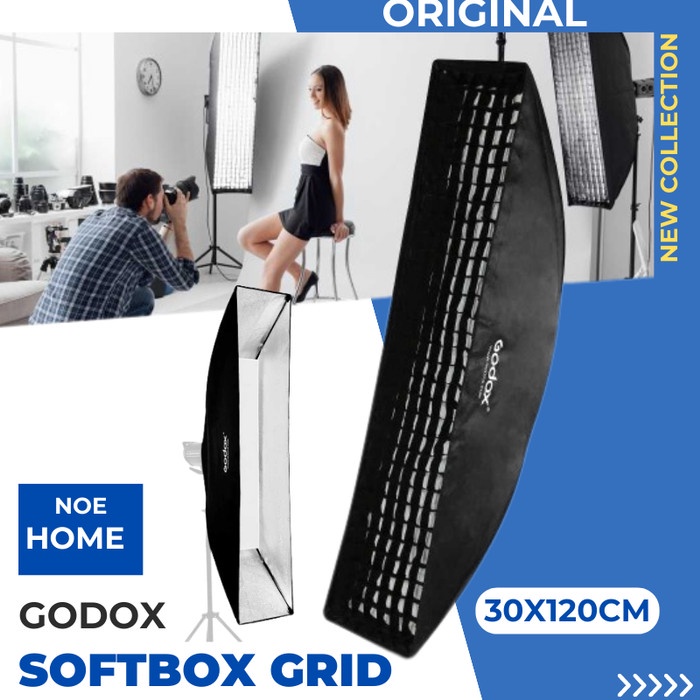 Luci Foto Softbox Godox Rettangolare 30x120cm - 2 Pezzi Con Nido D'Ape Per Luci Studio E Flash Luce Per Foto - Foto 8