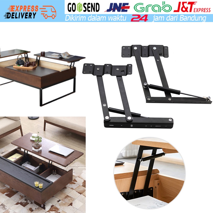 Jual 2Pcs/Set Lift Top Coffee Table Mechanism Mekanis Meja Angkat / Coffee Table Lift Up