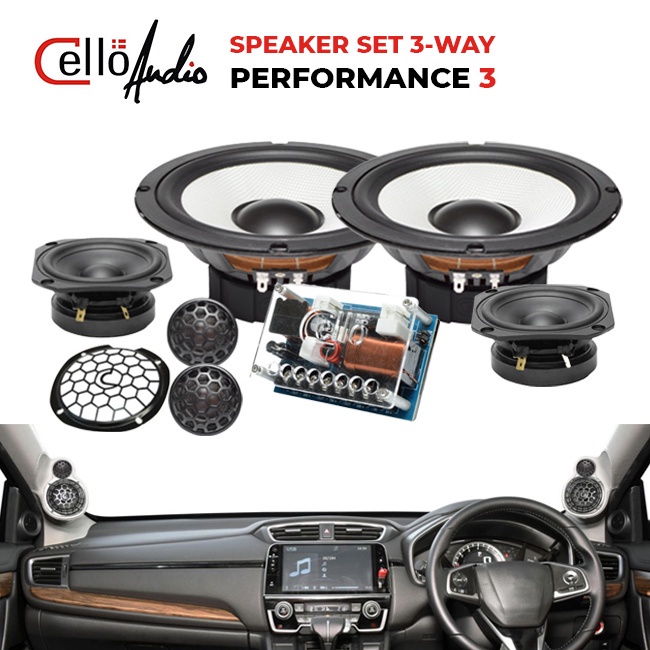 Jual Speaker Split Component 3 Way Cello Performance 3 (Midbass ...