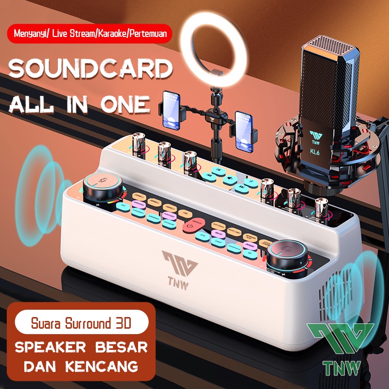 Jual TNW S18 Live Soundcard Live Mixer Bluetooth Soundcard dan Speaker
