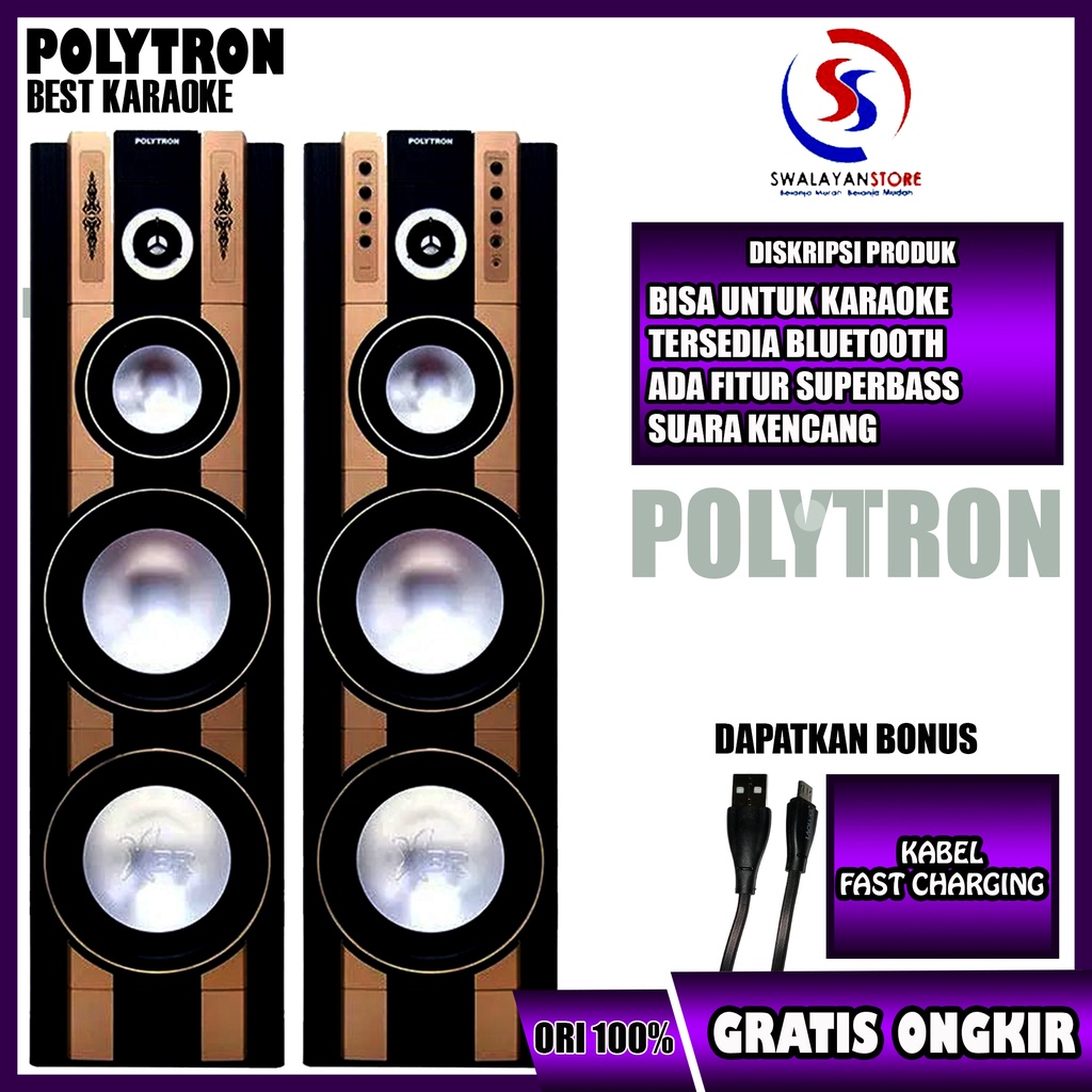 Jual Speaker Bergaransi Polytron PAS 69 Garansi Resmi [ Bluetooth + USB