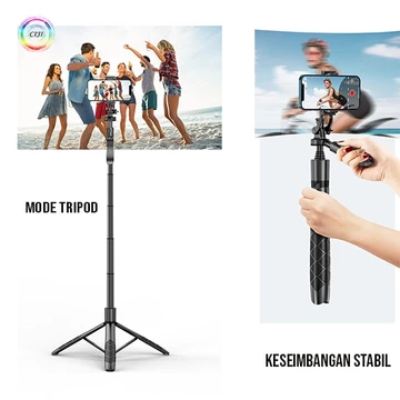 CIJI CJPG L16S Tongsis Tripod Bluetooth 3in1 Selfie Stick Remote Control Tripod Untuk HP Kamera