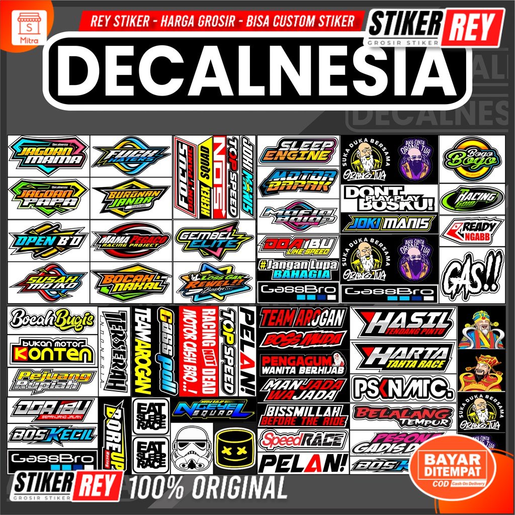 Jual Stiker Pack Kata Kata Racing Sponsor Sticker HEREX Per Lembar Plus ...