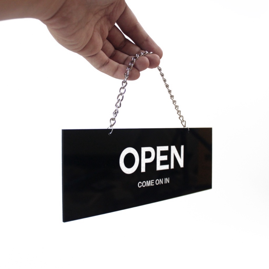 Jual Sign board open closed 8x22 cm - open close sign - papan open ...