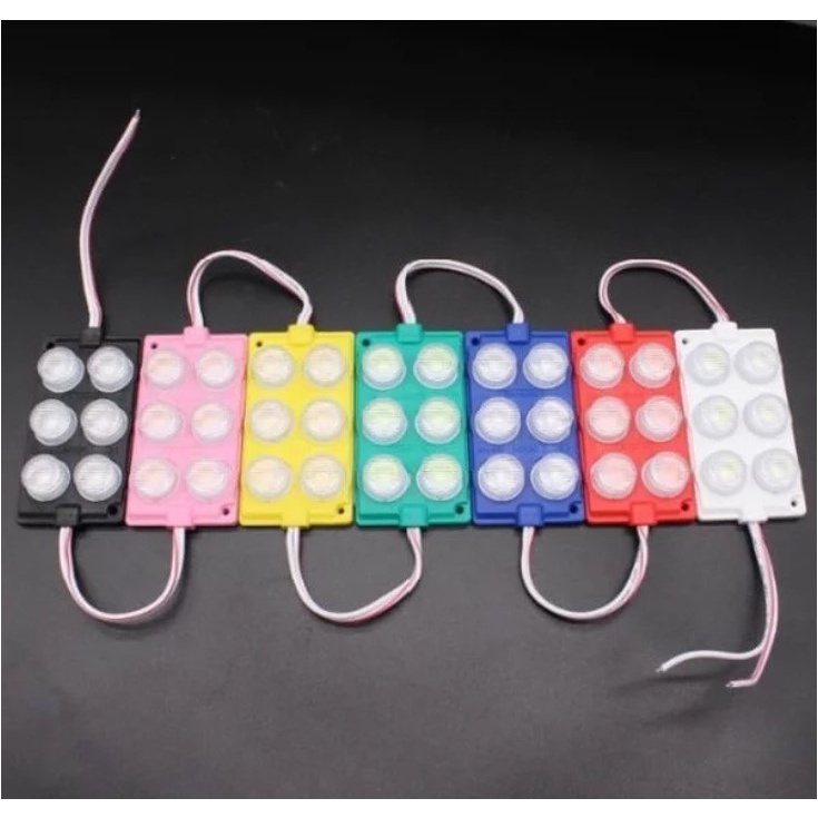 Jual Lampu LED MODUL Module 6 Mata Besar Pendek Short Waterproof 6 Watt ...