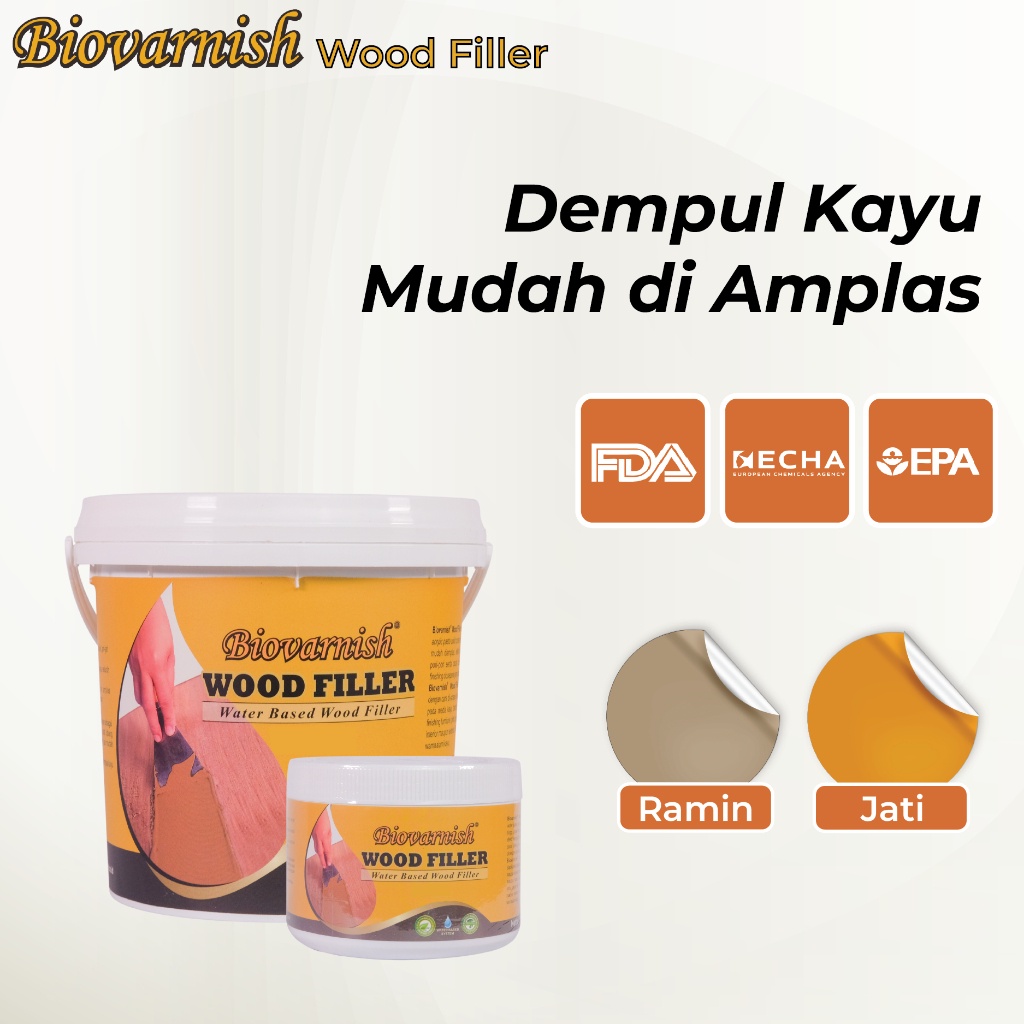 Jual Dempul Kayu Berpelarut Air Biovarnish Wood Filler Gr Shopee