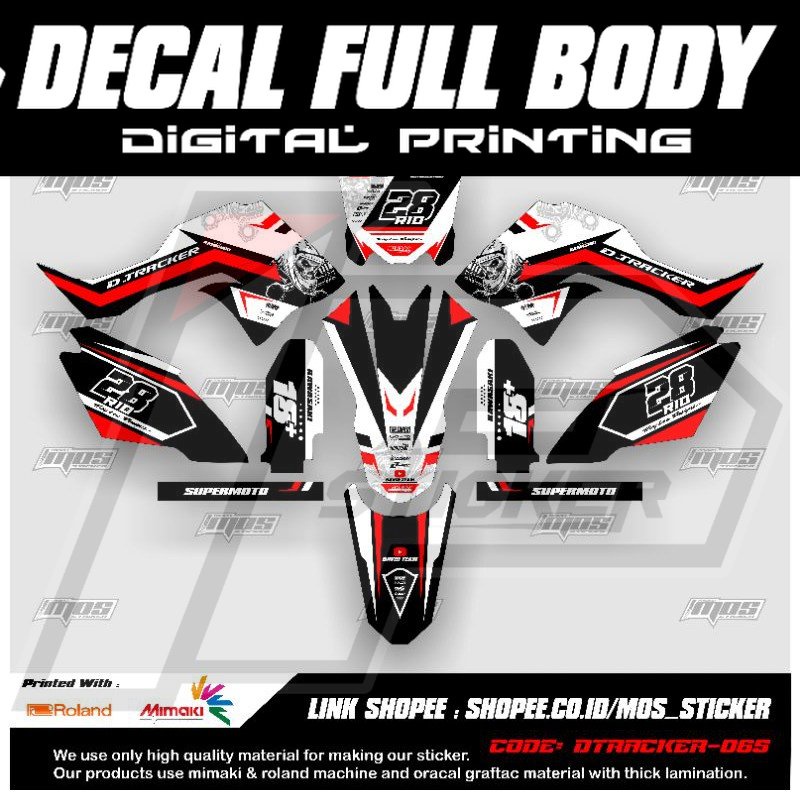 Jual decal Dtracker new atau Klx bf bisa req nama nomor bebas | Shopee ...