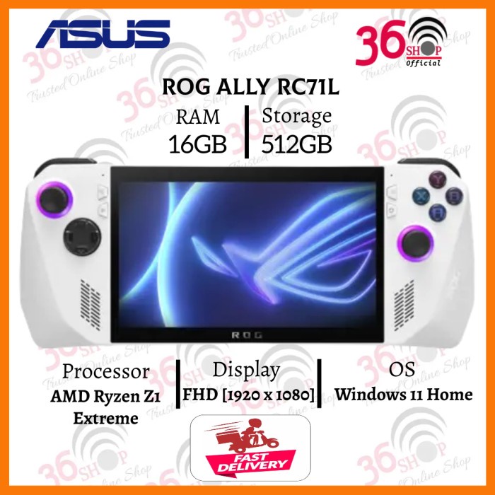 Jual Asus ROG Ally RC71L Portable Gaming AMD Z1 Extreme 16GB Storage ...