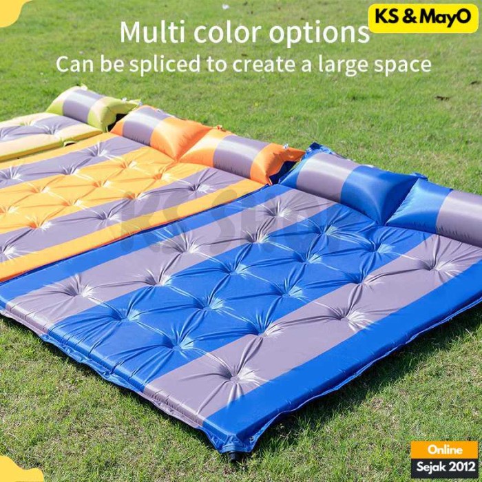 Jual Kasur Matras Angin Tiup Tenda Camping Outdoor Spons Empuk Nyaman ...