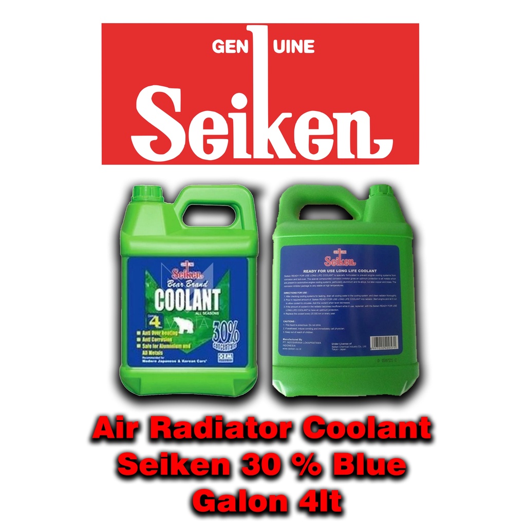 Jual Air Radiator Coolant Seiken 30 Persen Blue Galon 4lt - 66883 ...
