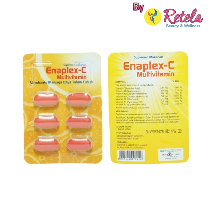 Jual Enaplex-C Multivitamin 1 Strip 6 Caplet | Shopee Indonesia