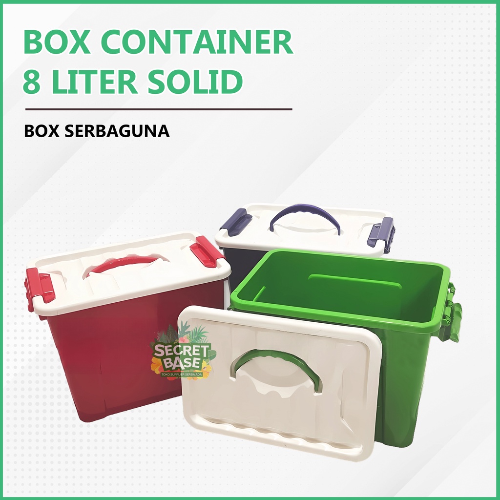 Jual BOX CONTAINER 8 LITER - Dengan Pegangan Handle / Box Serbaguna 8L ...