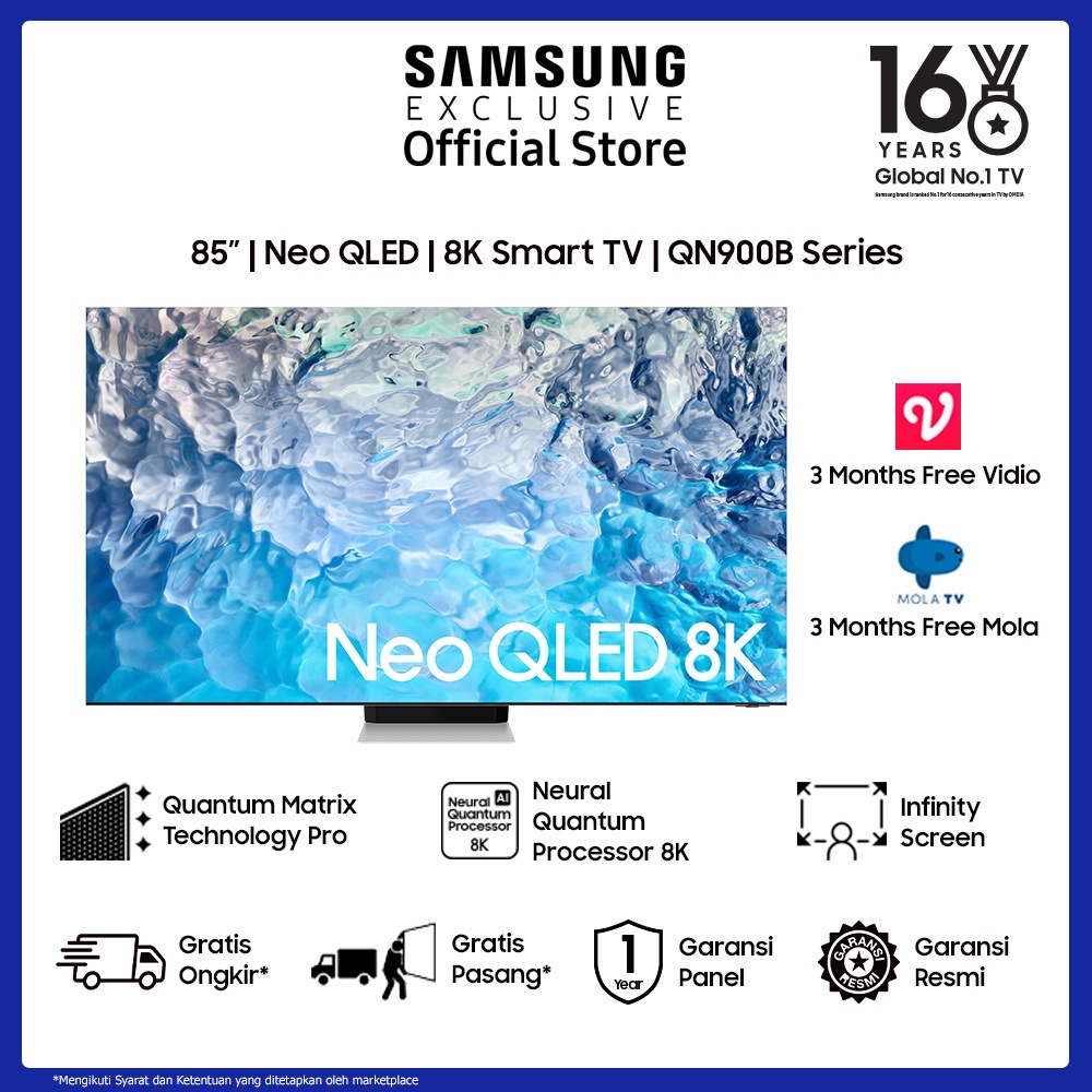 Jual Samsung 85'' QN900B Neo QLED 8K Smart TV, Quantum Matrix ...