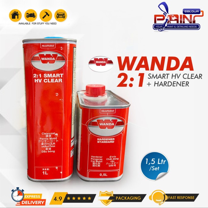 Jual Wanda Clear Coat / Pernish 2:1 Smart HV 1.5L/set + Hardener ...