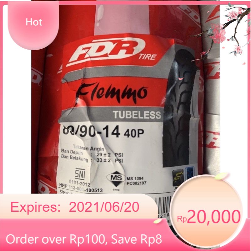 Jual FDR Tubeless Flemmo Ban Motor 80 90 14 Matic Depan Atau Belakang ...