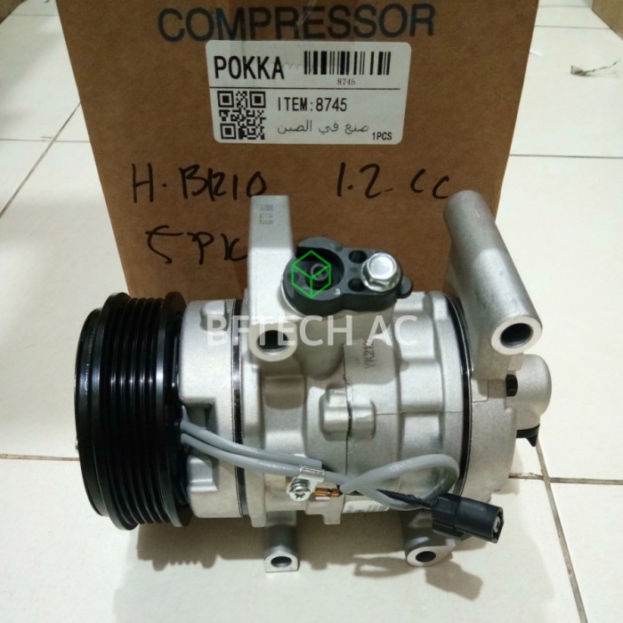 Jual Compressor Honda Brio 1.200CC Pokka (USD-8745) Kompressor AC Mobil ...