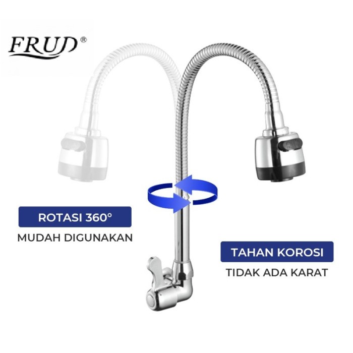 Jual Kran Dapur Tanam Flexible IR4207 Merk Frud | Shopee Indonesia