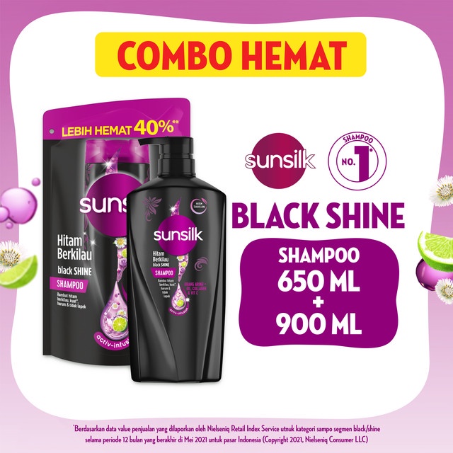 Jual Buy Sunsilk Shampoo Black Shine 650ml Sunsilk Shampoo Black