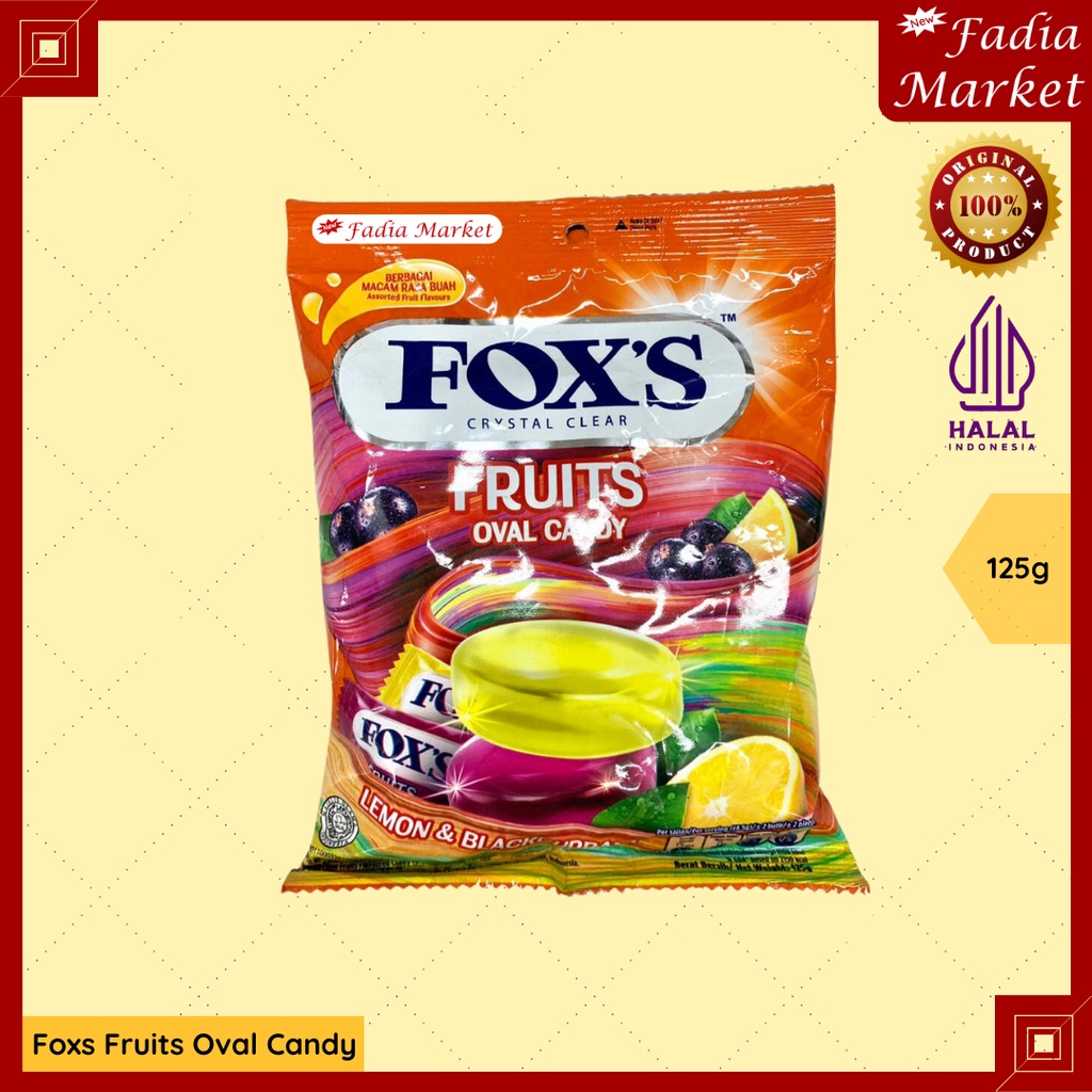 Jual Foxs Foxs Fox Fruits Oval Candy Permen Buah Toples 125g Shopee Indonesia 4369