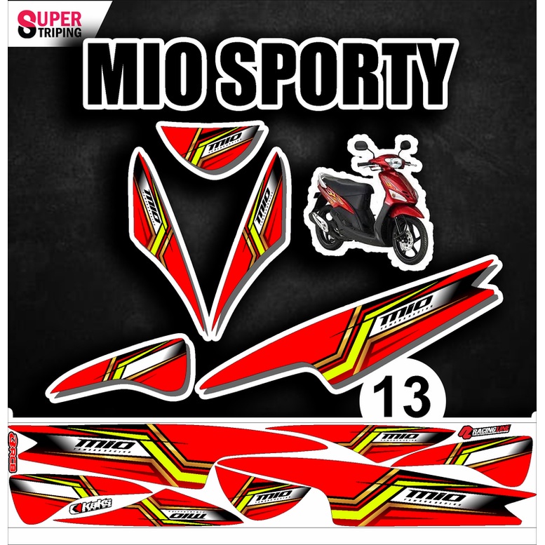 Jual STICKER MIO SPORTY Varian 13 - Desain Striping List Lis Stiker ...