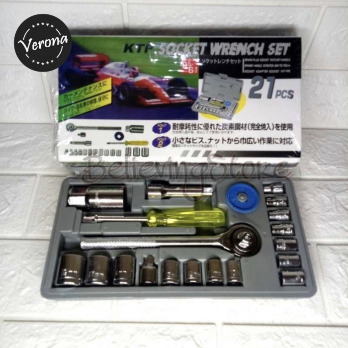 Jual Kunci Sok Set/Socket Wrench Set 21 pcs | Shopee Indonesia