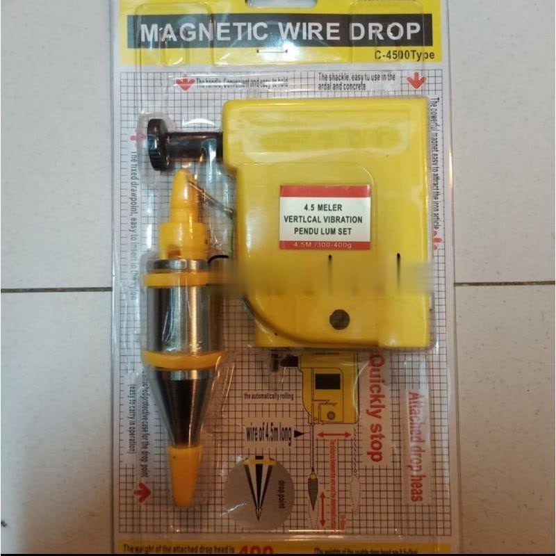 Jual Alat Plumbing Lot Bandul 5 Meter Wire Drop Plum