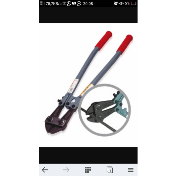 Jual BOLT CUTTERS MCC GUNTING BESI BETON 750MM 30