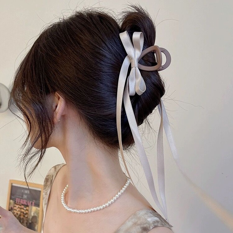 Jual Town Shell - Lucy Ribbon Aesthetic Korean Hair Claw / Jepit Rambut ...