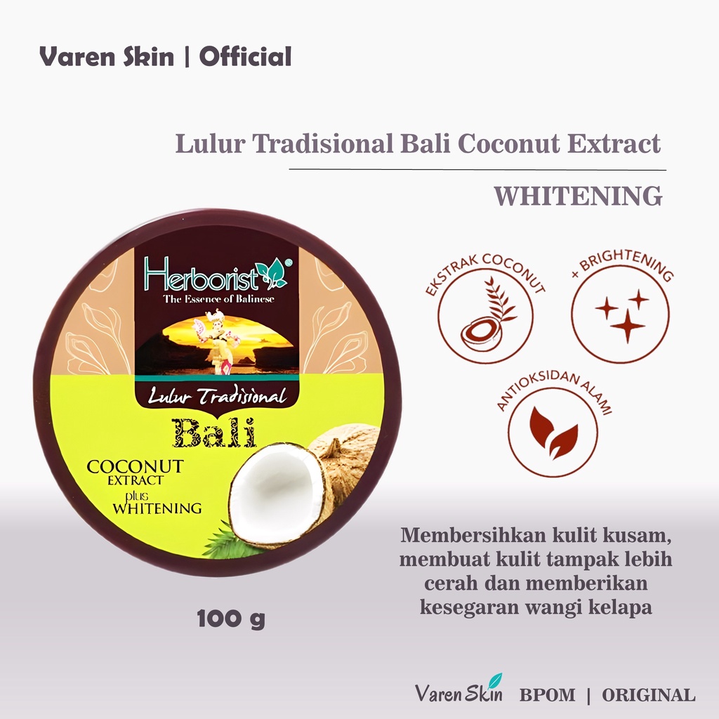 Jual HERBORIST LULUR Tradisional Bali Coconut 100 g Shopee Indonesia