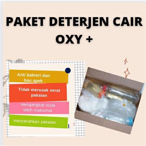 Jual BAHAN DETERJEN CAIR OXY+ SIAP CAMPUR (Paketan) | Shopee Indonesia