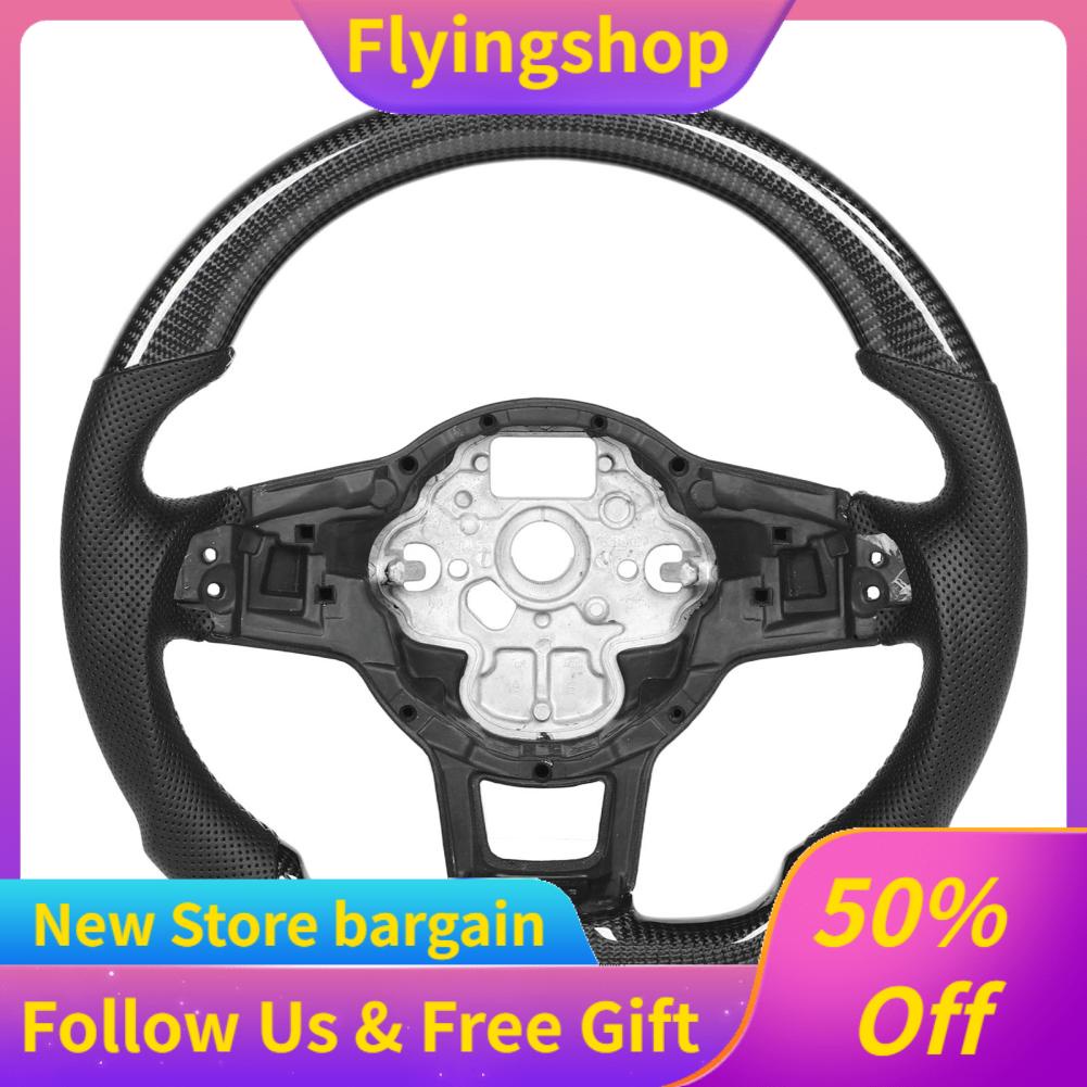 Jual Car Carbon Fiber Steering Wheel Stable Grip Flat Bottom