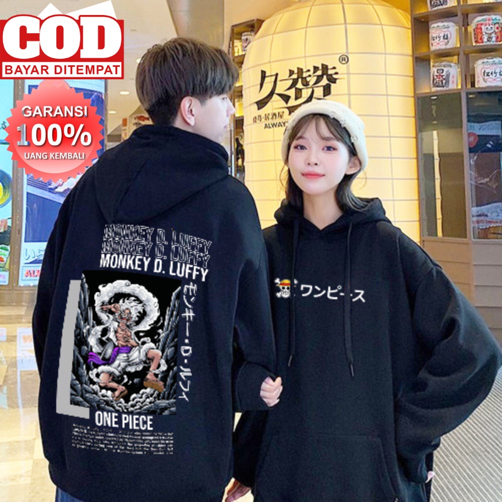 PROMO COD HOODIE LUFFY GEAR 5 HOODIE COUPLE PASANGAN KEKINIAN COWOK CEWEK REMAJA KEREN TERBARU KOREAN STYLE Coupel Kapel Kapelan Pasangan Cewek Cowok