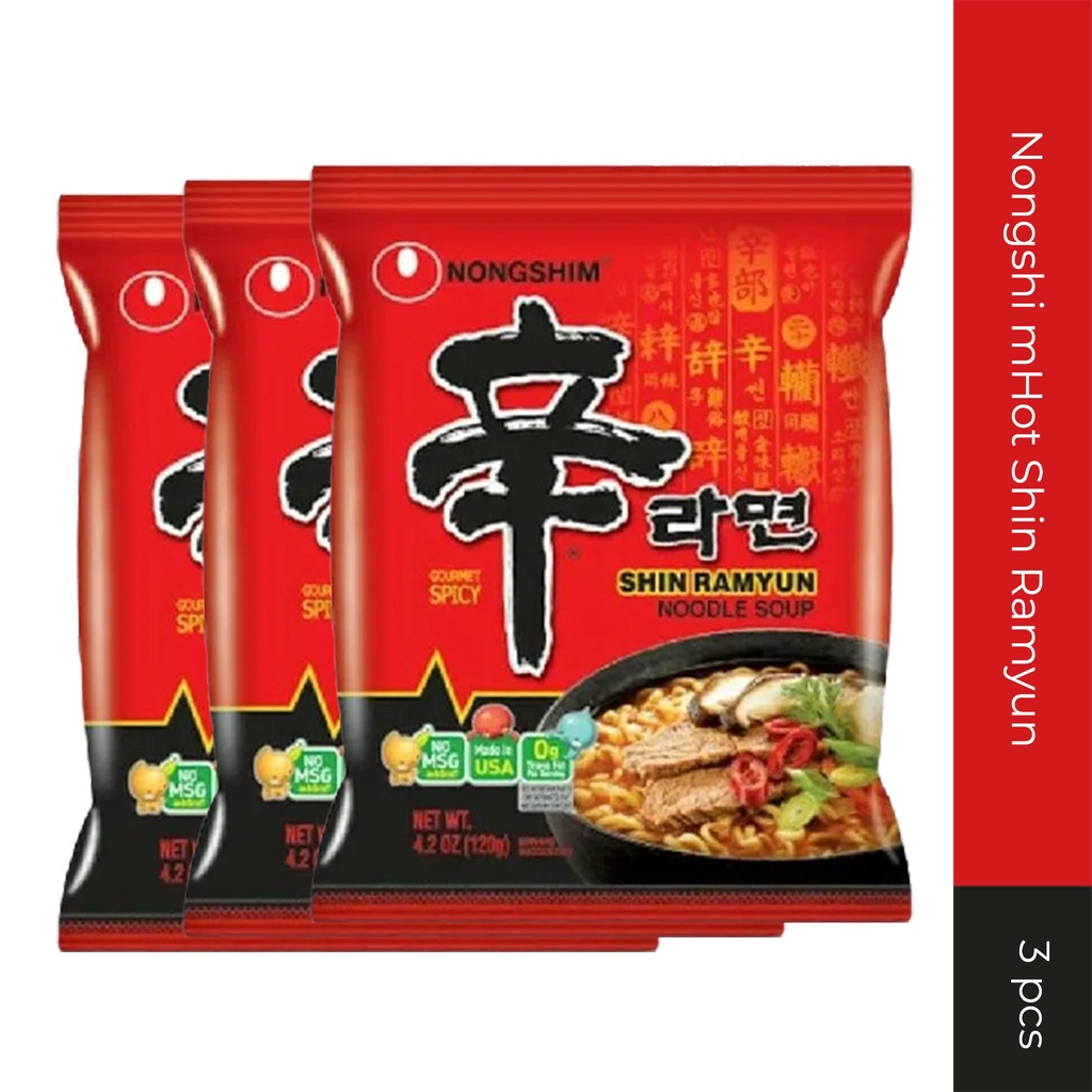 Jual Nongshim Hot Shin Ramyun 3pcs | Shopee Indonesia