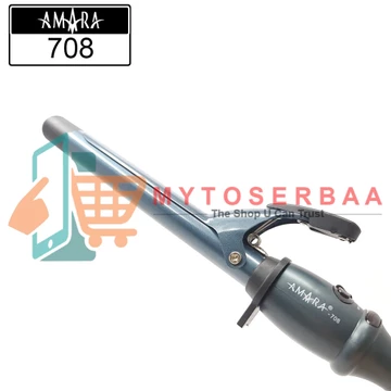 AMARA CT AM 708 Klintong Rambut Blue Ceramic Plat Gepeng Oval Catok Pengeriting Rambut