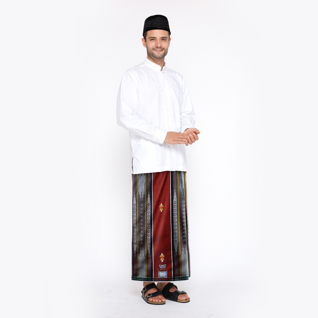 Jual Sarung BHS Excellent Silver Motif Songket Gunung Kunci Coklat ...