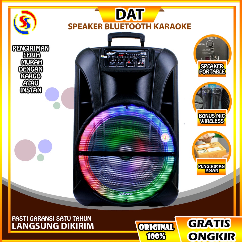 Jual SPEAKER TROLLEY SPEAKER BLUETOOTH SPEAKER KARAOKE SPEAKER DAT DT